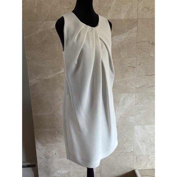 L’AGENCE Silk Pleated Mini Dress - 4 White Bridal Classic Caroline Besette $450 - Picture 4 of 10